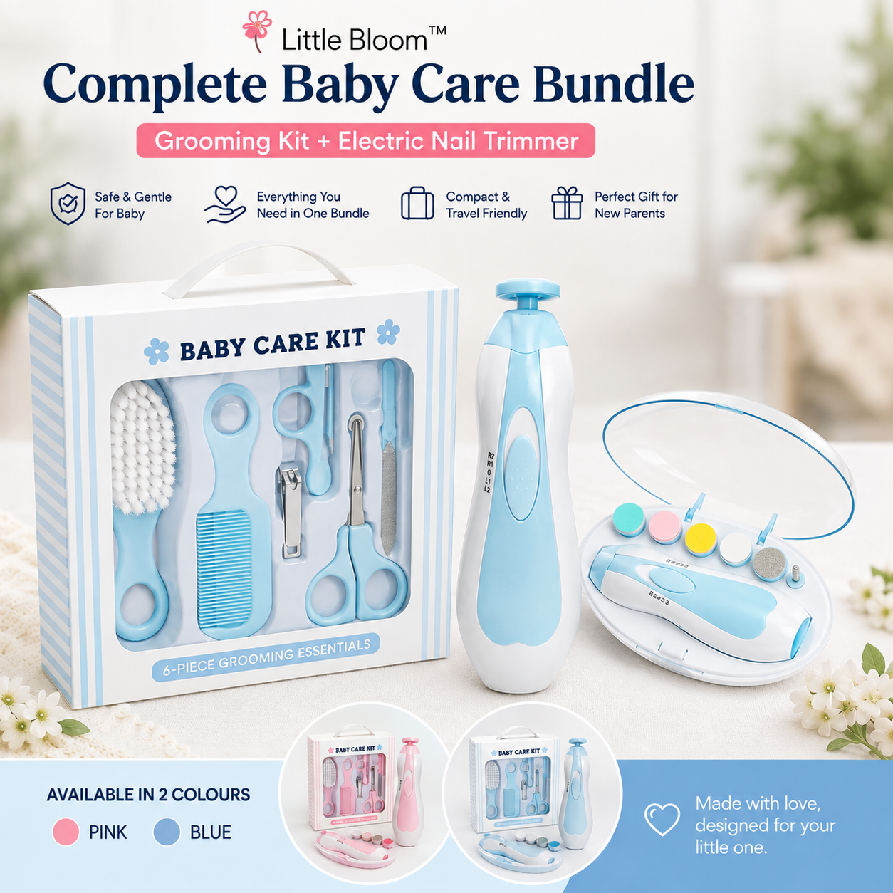 Little Bloom™ Complete Baby Care Bundle